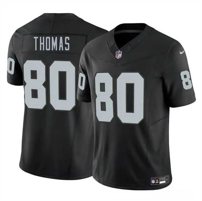 Men & Women & Youth Las Vegas Raiders #80 Ian Thomas Black 2025 F.U.S.E. Vapor Stitched Jersey->las vegas raiders->NFL Jersey